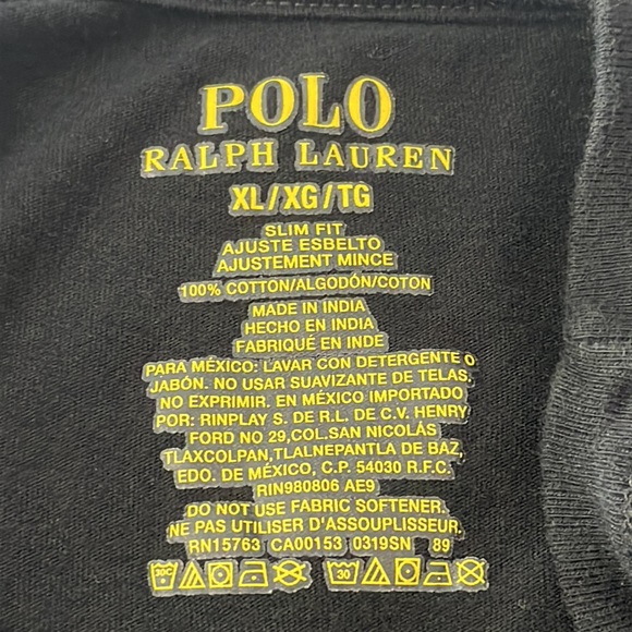 Polo by Ralph Lauren tee shirt black short sleeve men’s XL - Picture 5 of 5